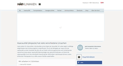 Desktop Screenshot of haarklinikken.de