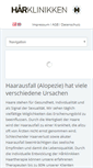 Mobile Screenshot of haarklinikken.de