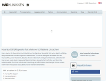 Tablet Screenshot of haarklinikken.de